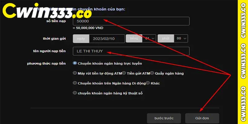 Hướng dẫn nạp tiền Cwin333 nhanh chóng, tiết kiệm tối ưu thời gian